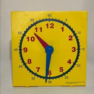 Educational Yellow Clock